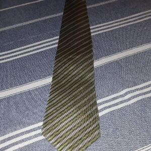 Striped Green and Gray Men's Tie
